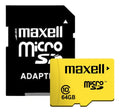 Tarjeta MicroSD Maxell 64GB Clase 10 con adaptador SD