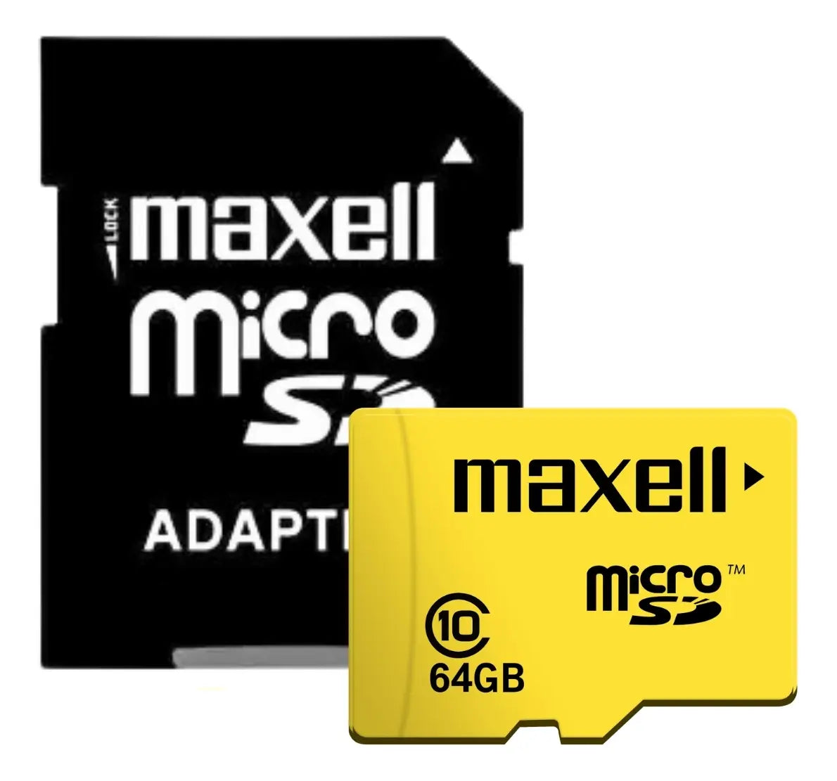 Tarjeta MicroSD Maxell 64GB Clase 10 con adaptador SD