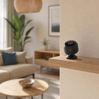 Mini Cámara de Seguridad WiFi Centinela instalada en un living